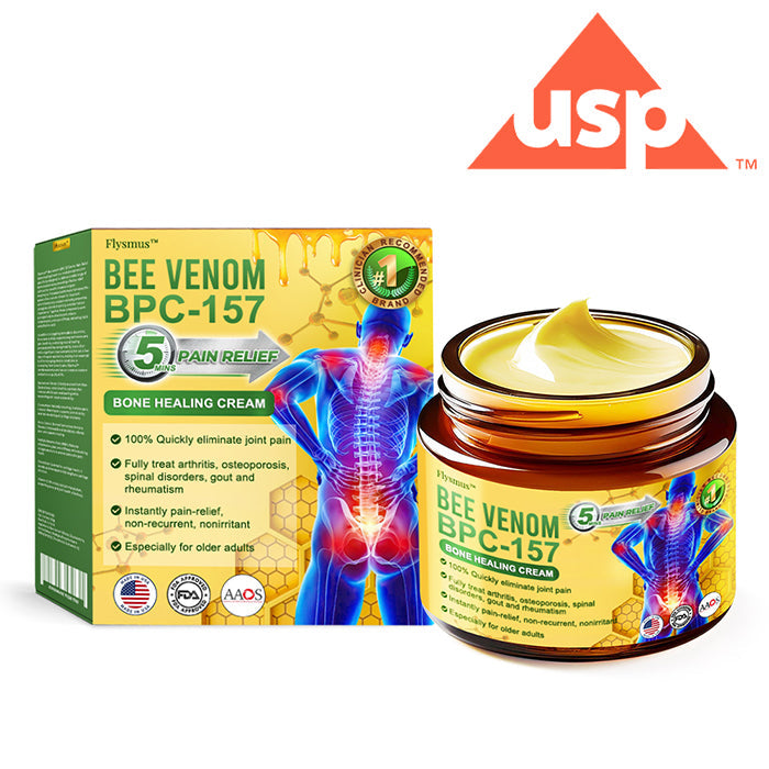 🎇Flysmus™ Bee Venom BPC-157 5mins Pain Relief Bone Healing Cream🇺🇸United States Pharmacopeia(USP)Approved (Reducing joint swelling, pain, stiffness, redness, warmth, soreness and joint fatigue)