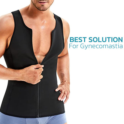 MANSON Gynecomastia Compress Zipper Vest